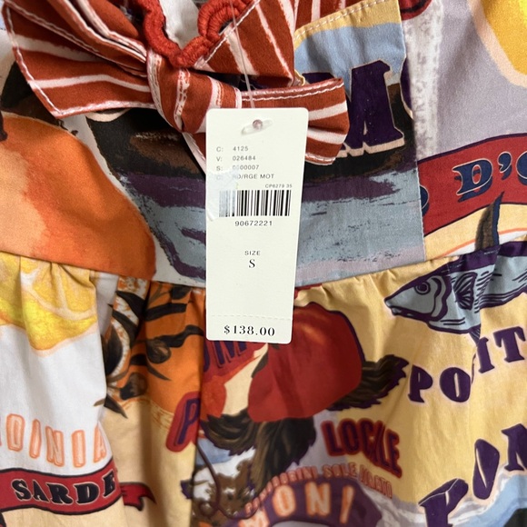 NWT new small Anthropologie Maeve layered bustier romper Italy lemon portofino - Picture 4 of 17